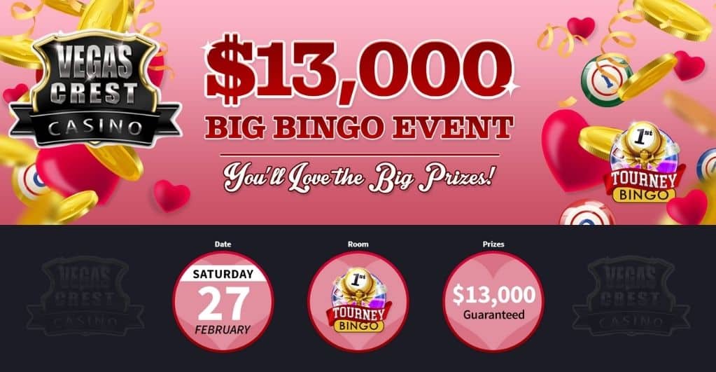 Vegas Crest Launches the Biggest Monthly Bingo Event
