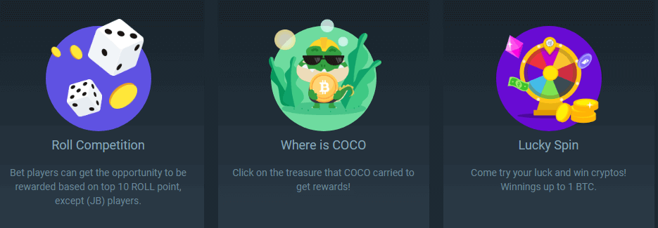 Enjoy Daily Bonus like Roll Competition, Where is COCO, and Lucky Spin