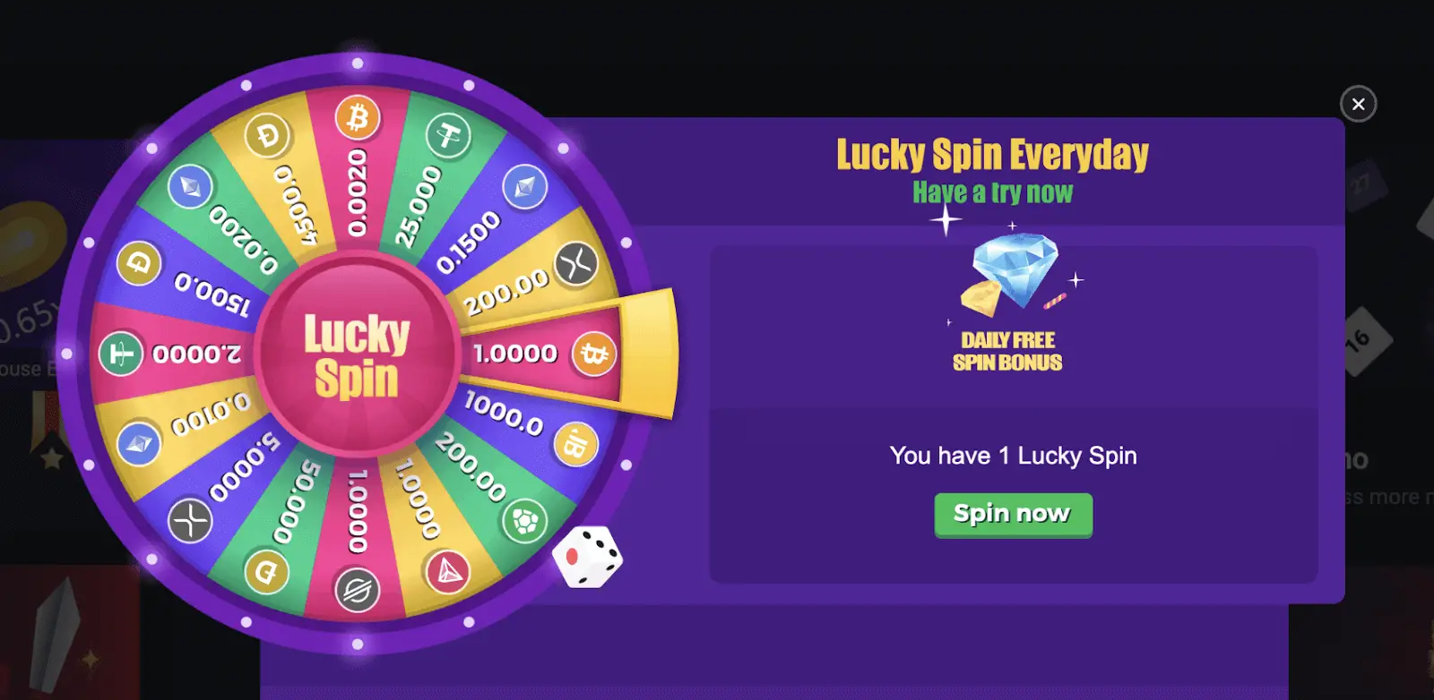 Tap to Lucky Spin Everyday and Win Rewards