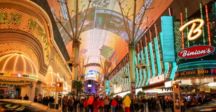 The Fremont Street Casino in Downtown Las Vegas Makes a Big Impression