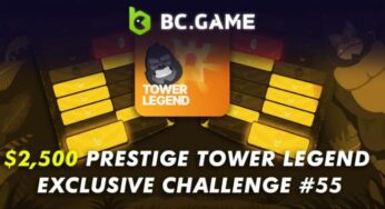 Prestige Tower Legend Challenge #55 goes live on BC.Game