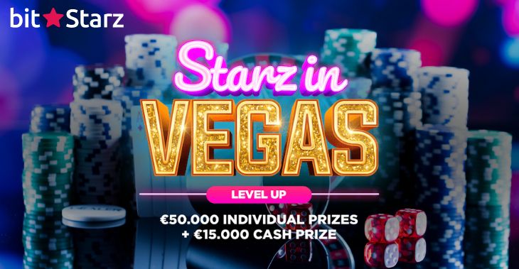 With Starz in Vegas Level Up Adventure, BitStarz offers a €15,000 reward!