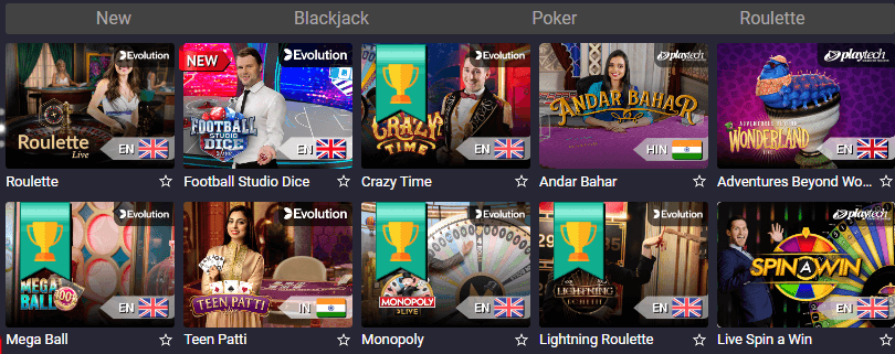 Live Dealer Games by Pin Up Casino