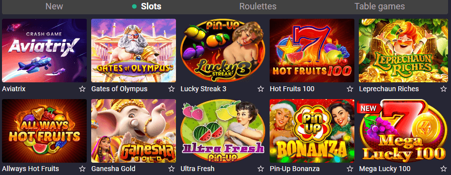 Pin Up Casino Slots Games